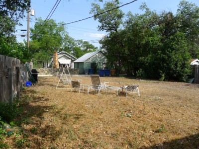 1009 Eason back yard view toward east