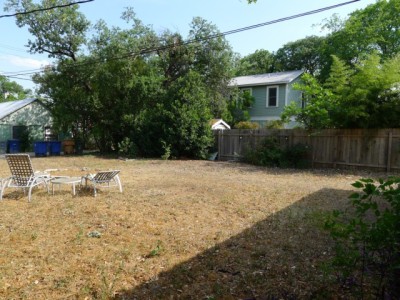 1009 Eason back yard view toward southeast